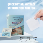Defogging glasses wipes