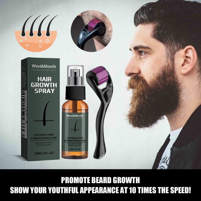 photobank (1) Men's Beauty Care Kit Natural Organic Facial Hair Growth Oil Cream Serum Beard Mustache Kit Styling Softening - Image 1